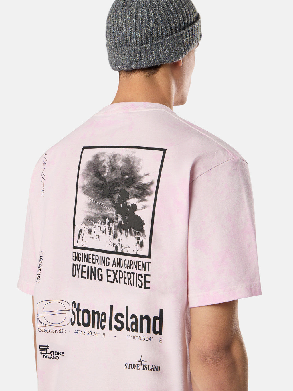 2100021 COMBED ORGANIC COTTON JERSEY 'PAINTBALL' TREATMENT